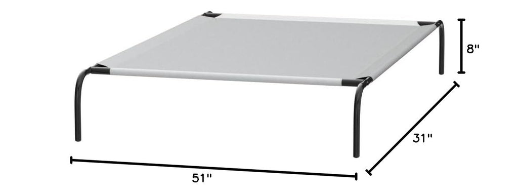 Elevated Dog Bed with Metal Frame, Grey N497417
