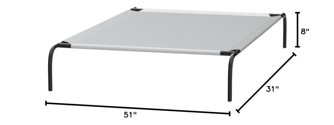 Elevated Dog Bed with Metal Frame, Grey N497417