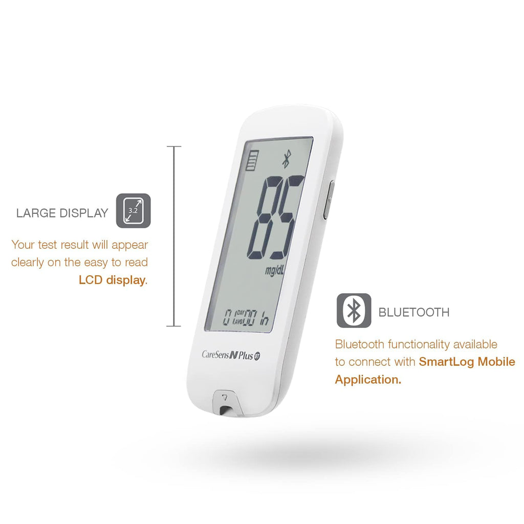 Bluetooth Blood Glucose Monitor Kit with 100 Test Strips and 100 Lancets G903