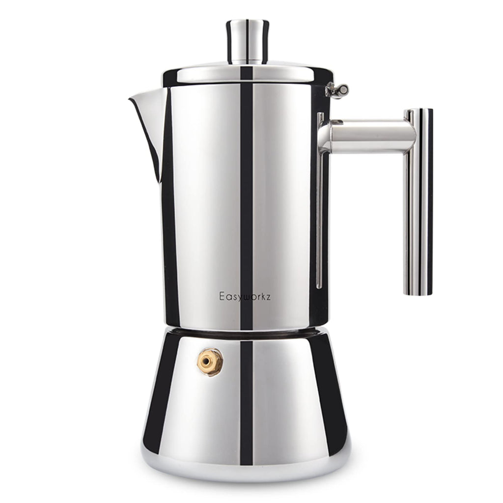 Stainless Steel Stovetop Espresso Maker 12 Cup 17.5 oz Moka Pot R188802