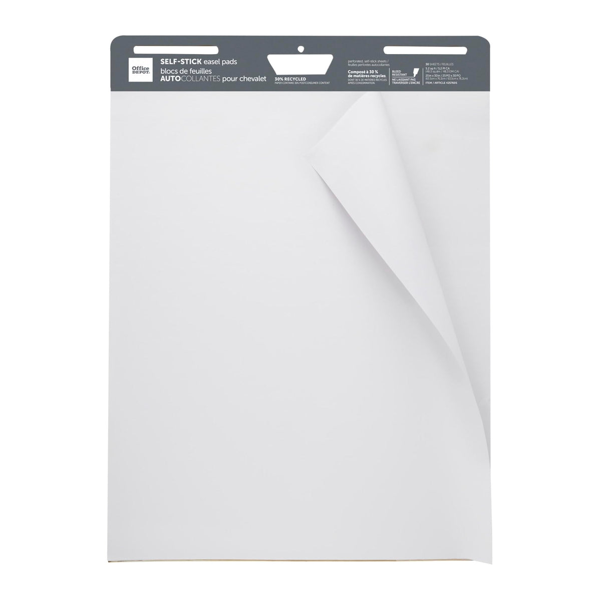Self-Stick Easel Pads, 25" x 30", 30 Sheets, White, Pack Of 4 Q2192