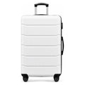20 Inch White Hard Shell Suitcase G2798