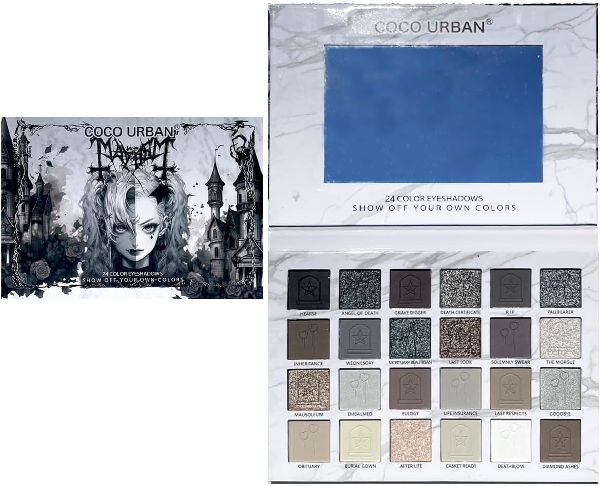 Black Grey Smokey Eyeshadow Palette Y4840