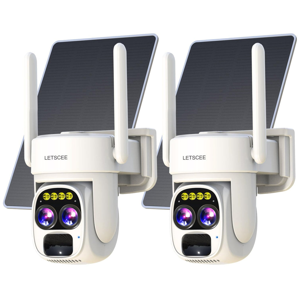 Wireless Solar Security Camera 360 PTZ Dual Lens 10x Zoom 2K F991