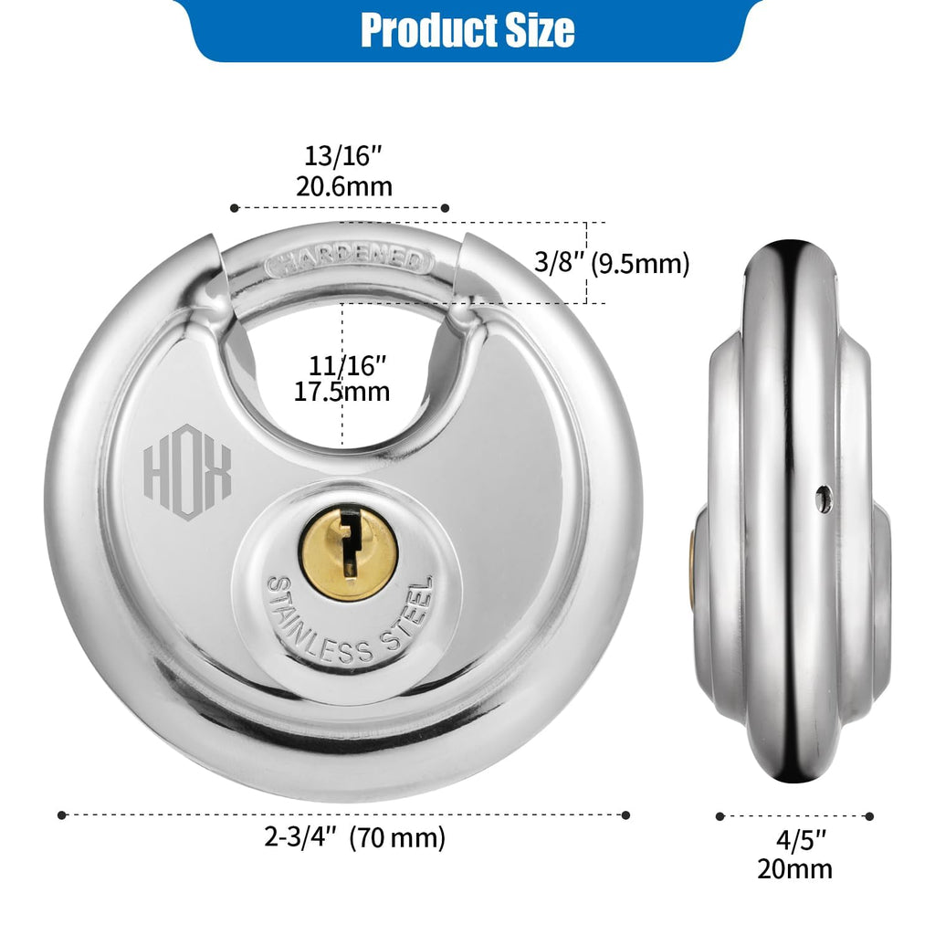 Keyed-Alike Disc Padlock 4-Pack Y574894