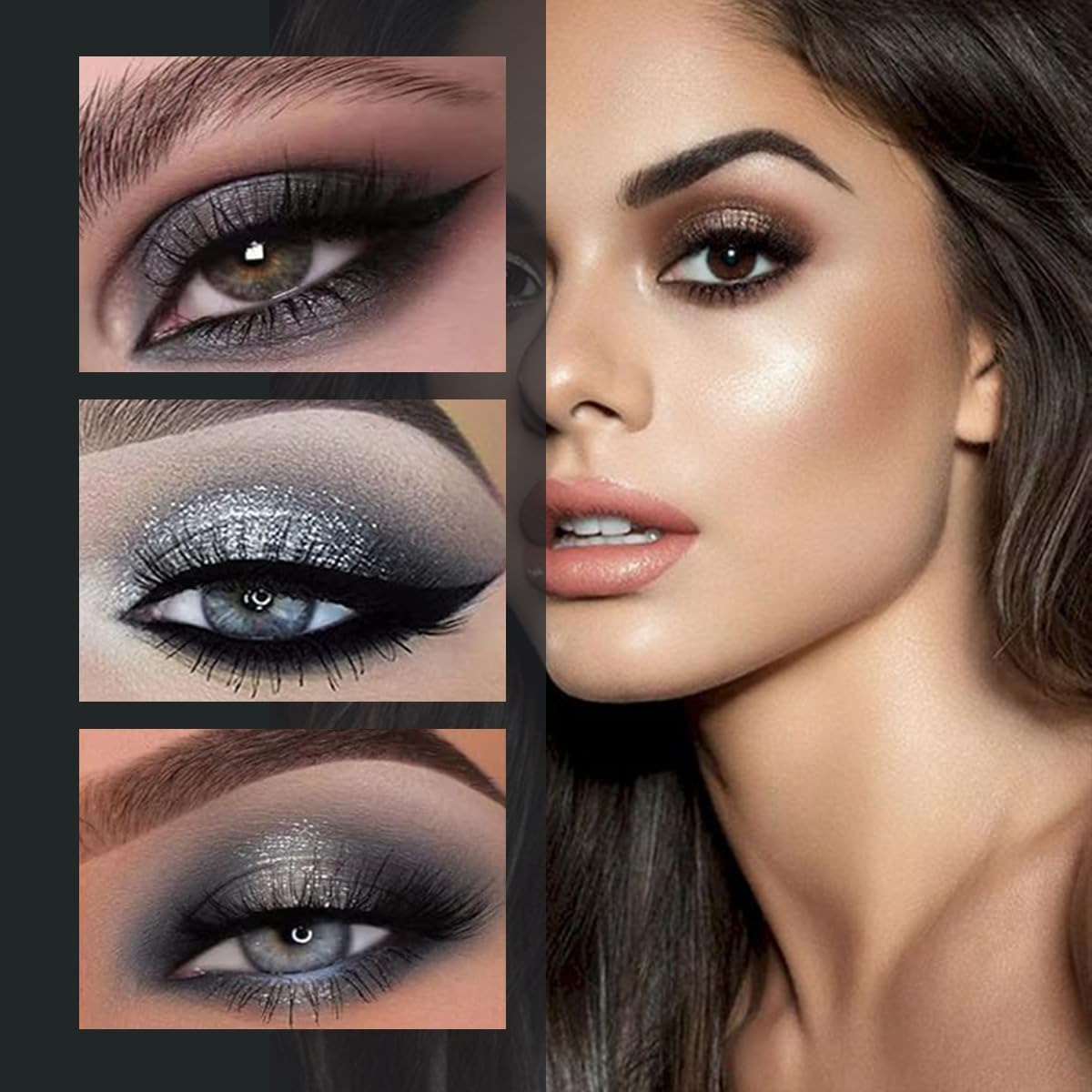 Black Grey Smokey Eyeshadow Palette Y4840