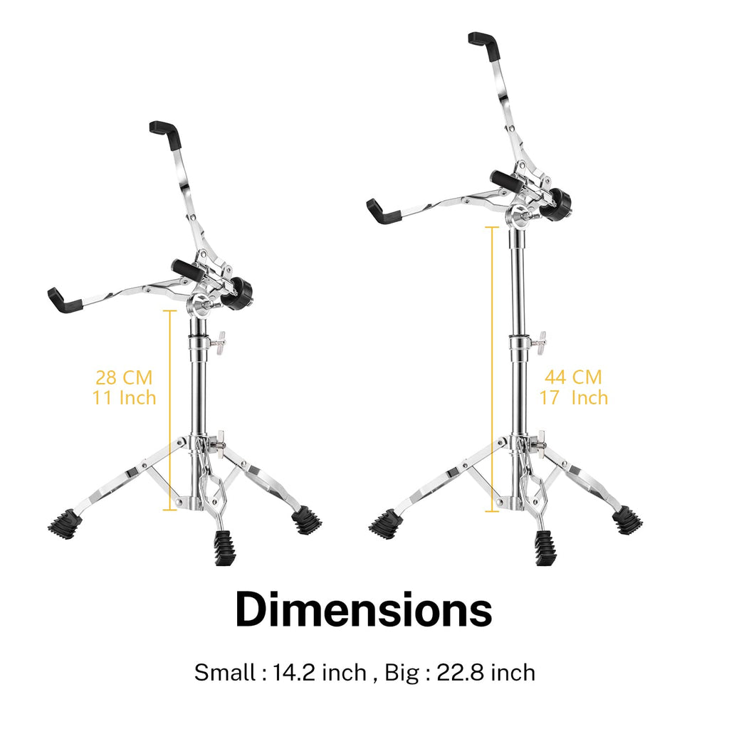 Adjustable Double Braced Snare Drum Stand with Drumstick Holder O714