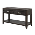 Two-Drawer Console Table with Metal Detailing and Oak Veneer I72481