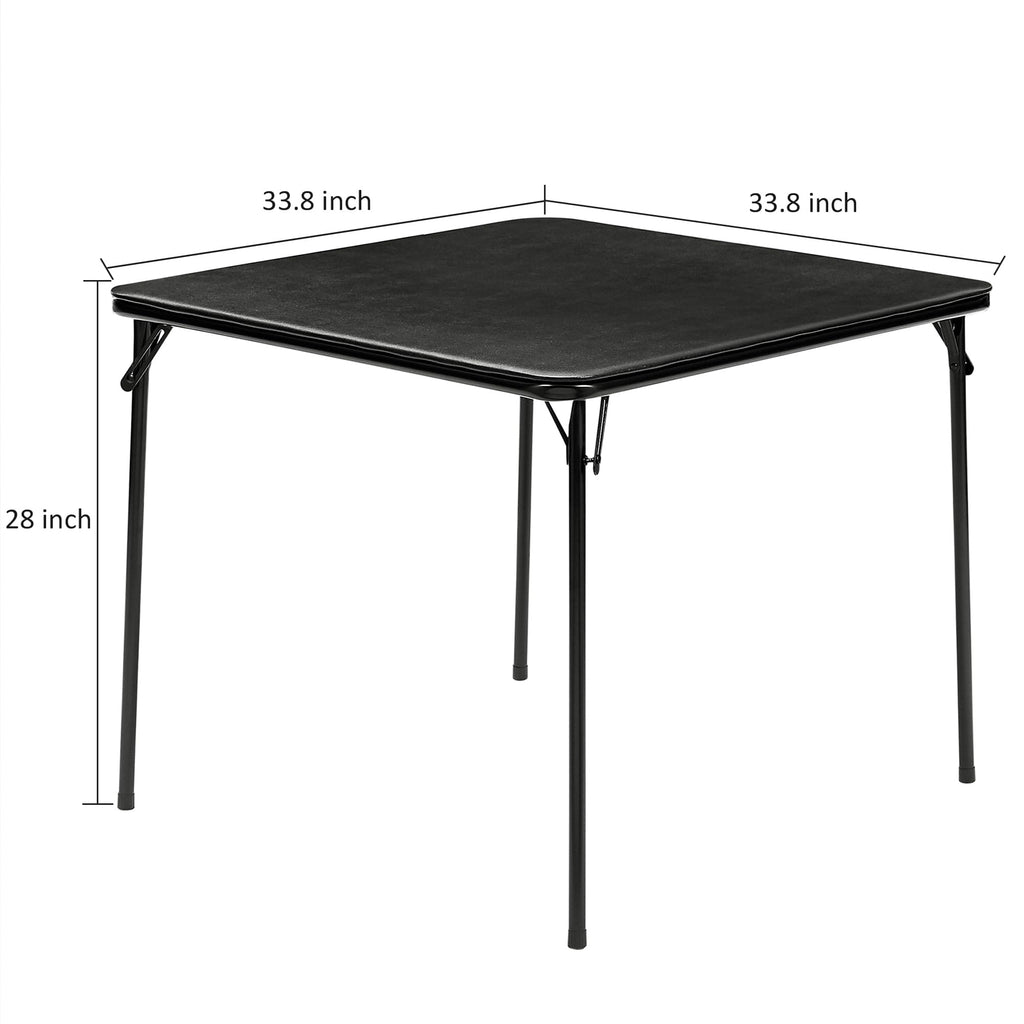 34'' Black Folding Card Table S7037