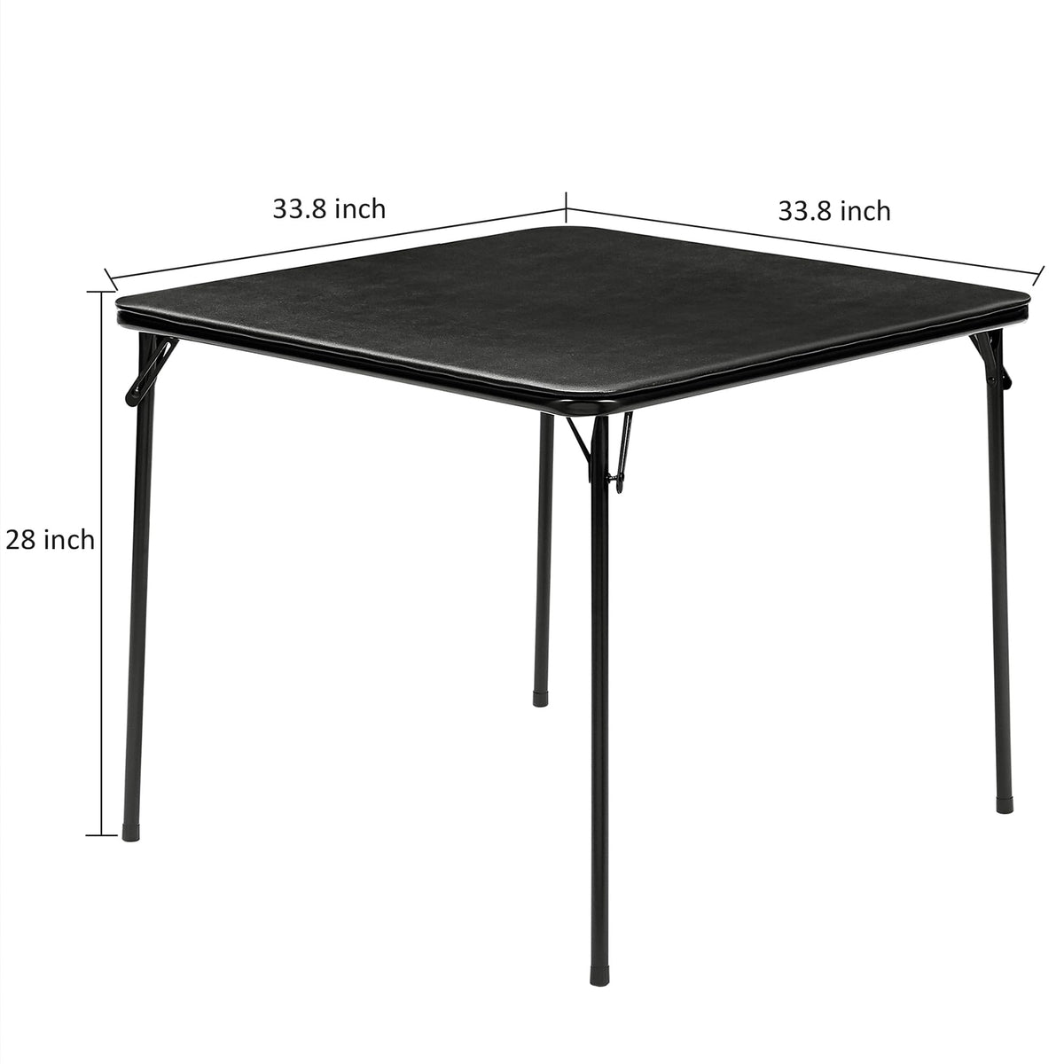 34'' Black Folding Card Table S7037