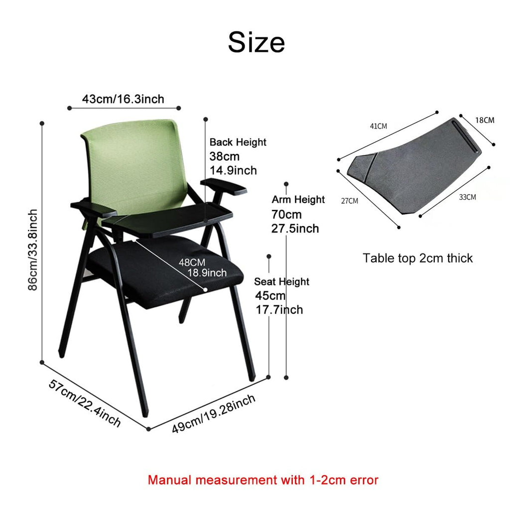 Foldable Mesh Office Chair with Writing Board C6893