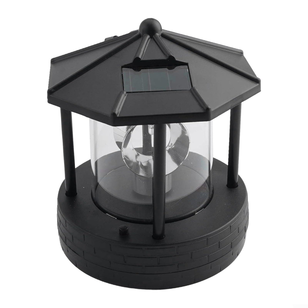 Black Solar Lighthouse Lawn Light A1296