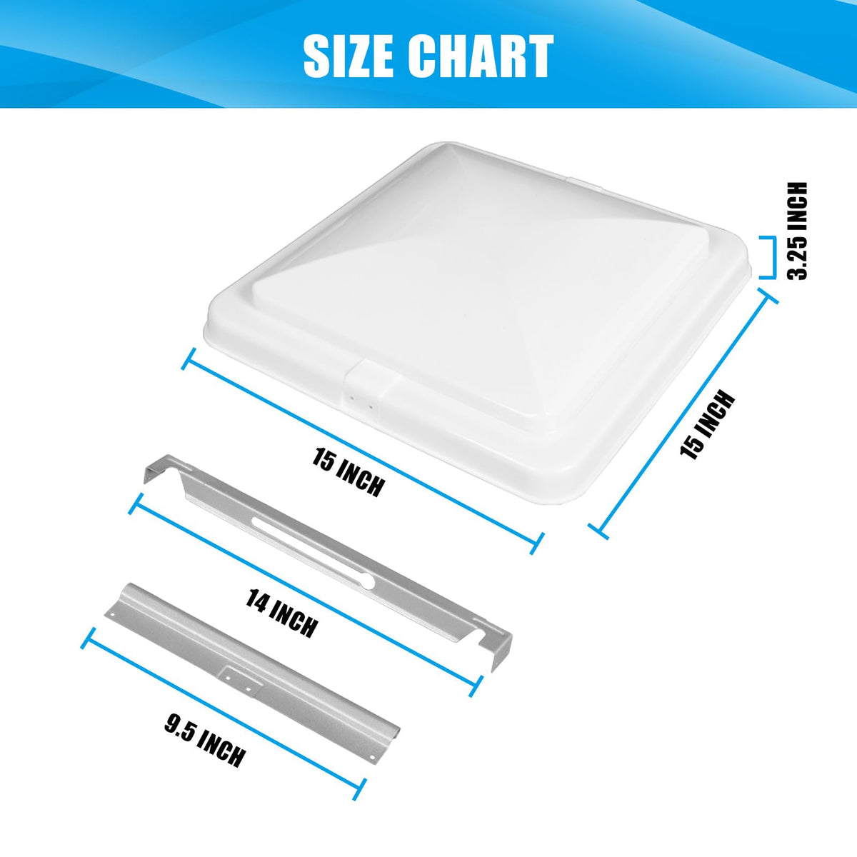14 Inch RV Roof Vent Cover K4146
