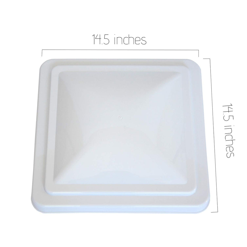 2 Pack 14 Inch White RV Roof Vent Cover M121907