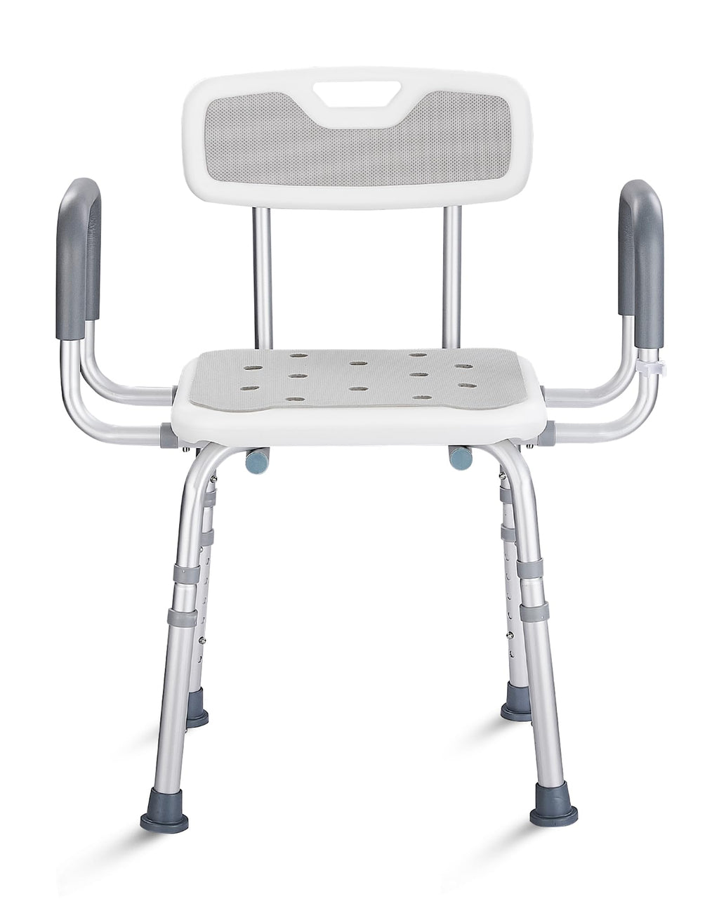 Height Adjustable Shower Chair with Back and Arms V94781