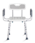 Height Adjustable Shower Chair with Back and Arms V94781