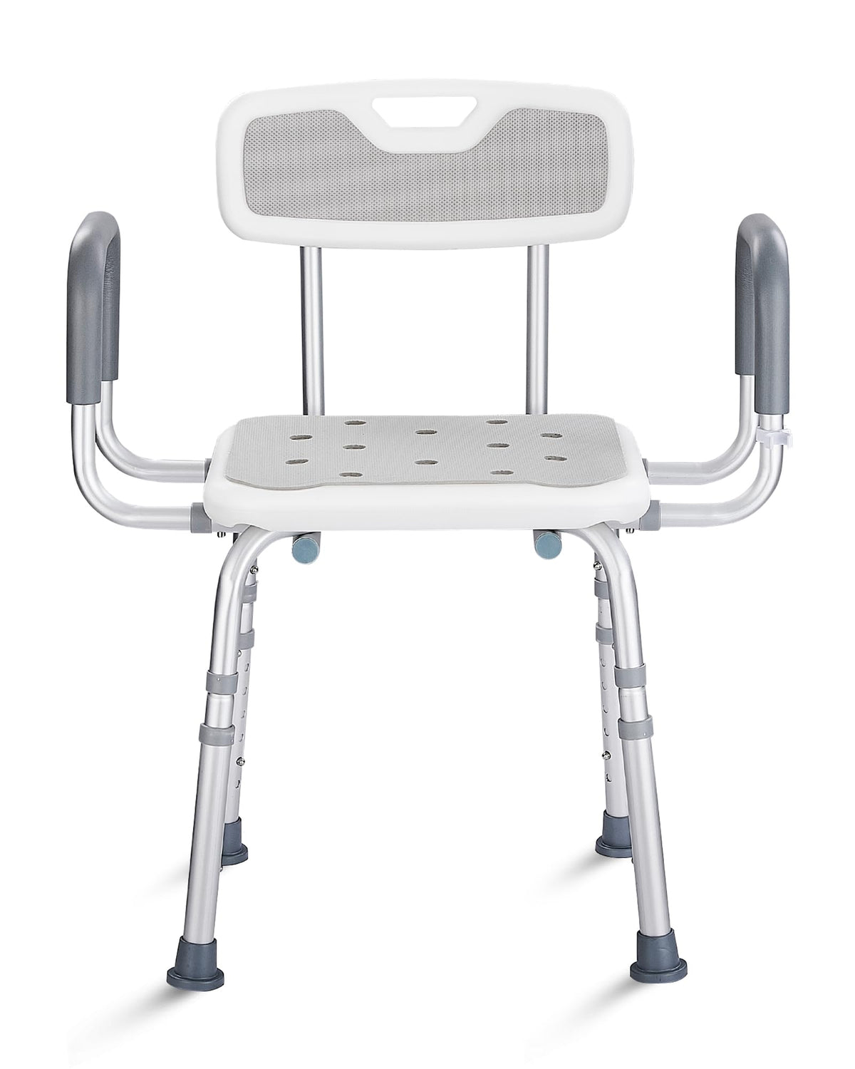 Height Adjustable Shower Chair with Back and Arms V94781