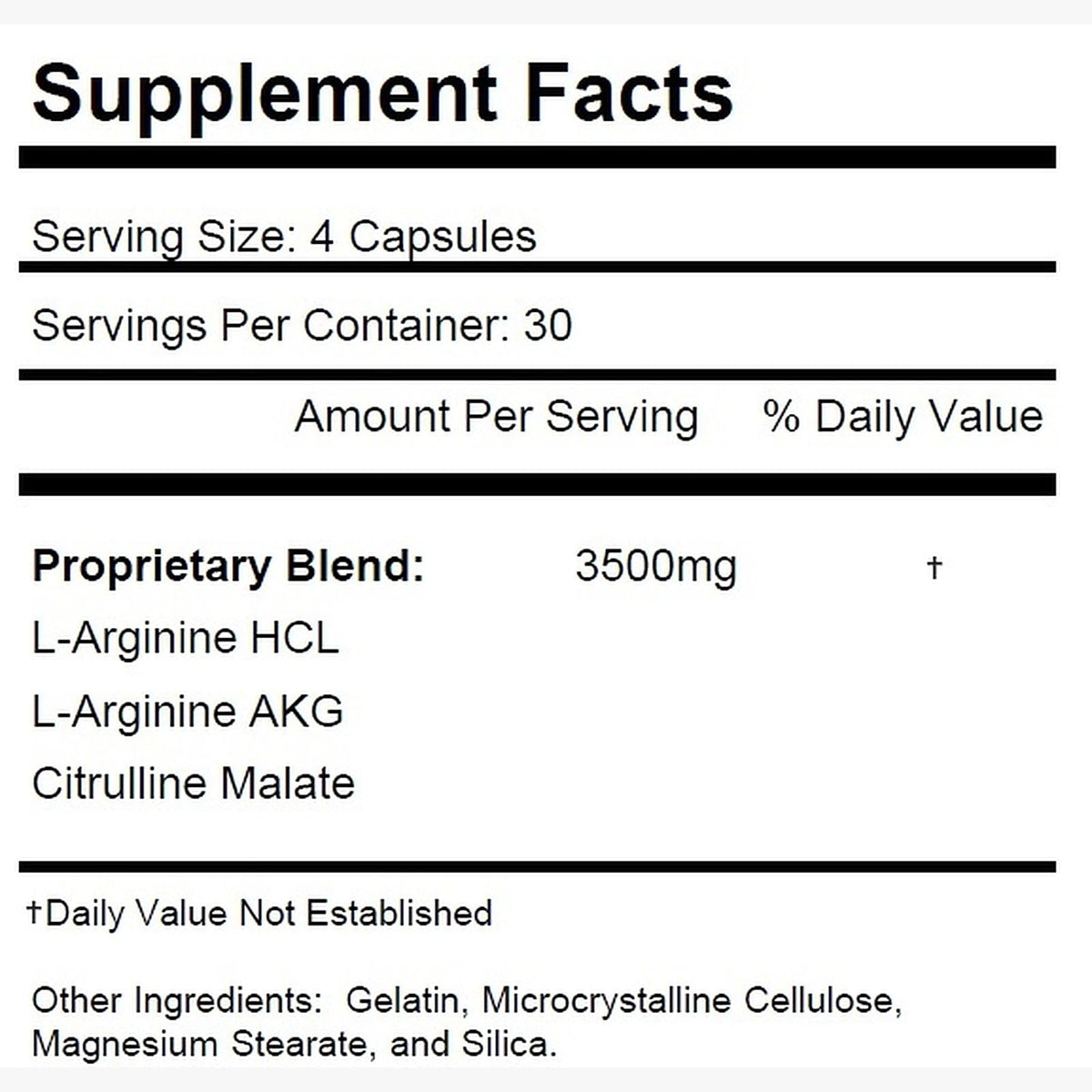 Nitric Oxide Complex 3500mg 240 Capsules P369045