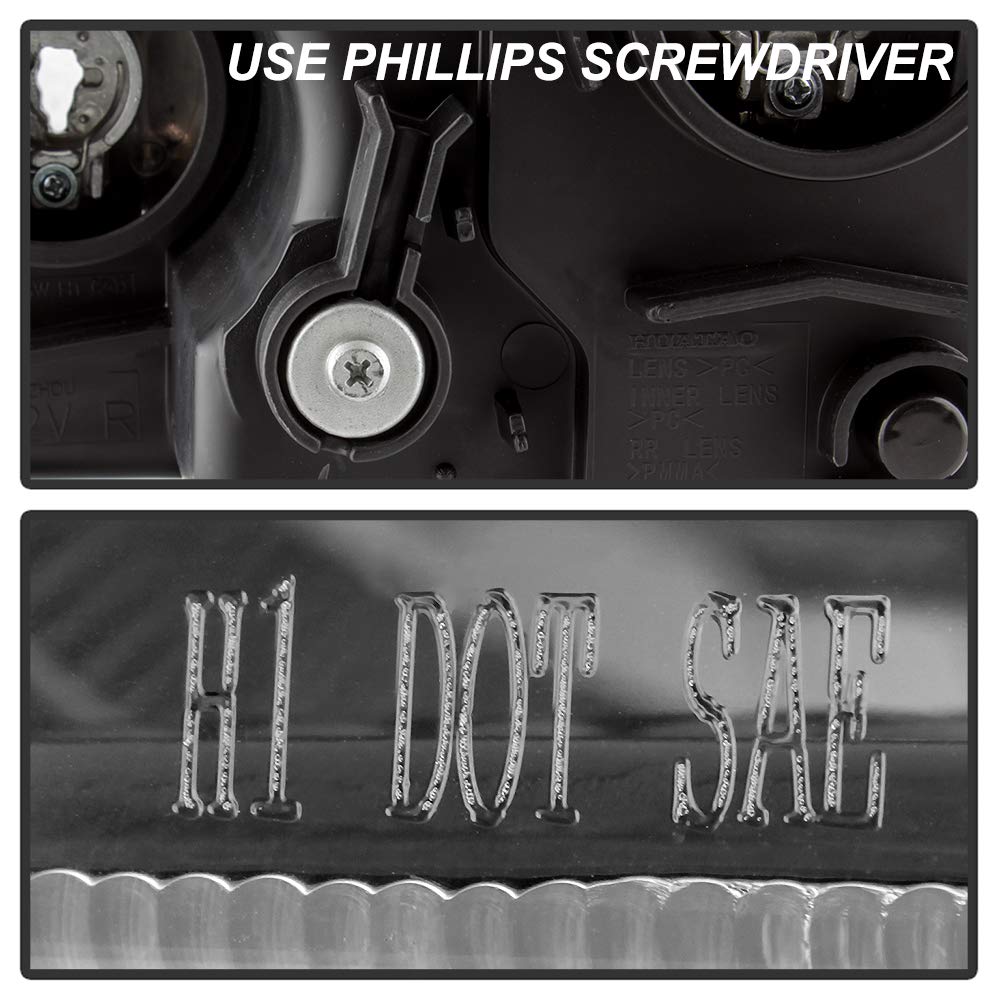 Black Headlights Replacement Pair Set O873984