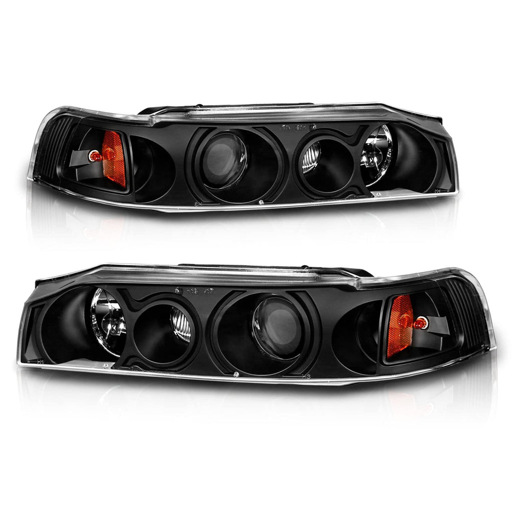 Black Replacement Projector Headlights Set B48794