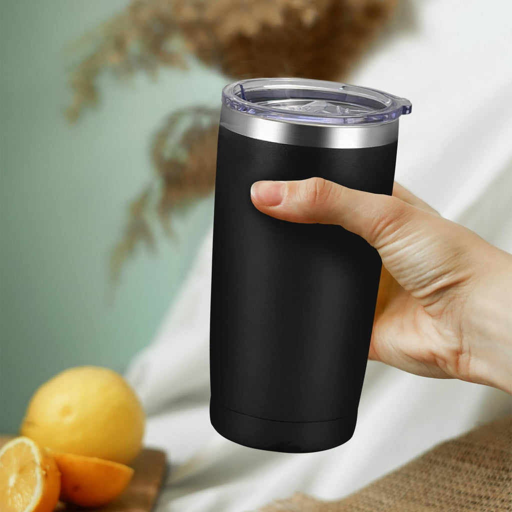 16 Pack Stainless Steel Insulated Tumbler 20oz Black X343785