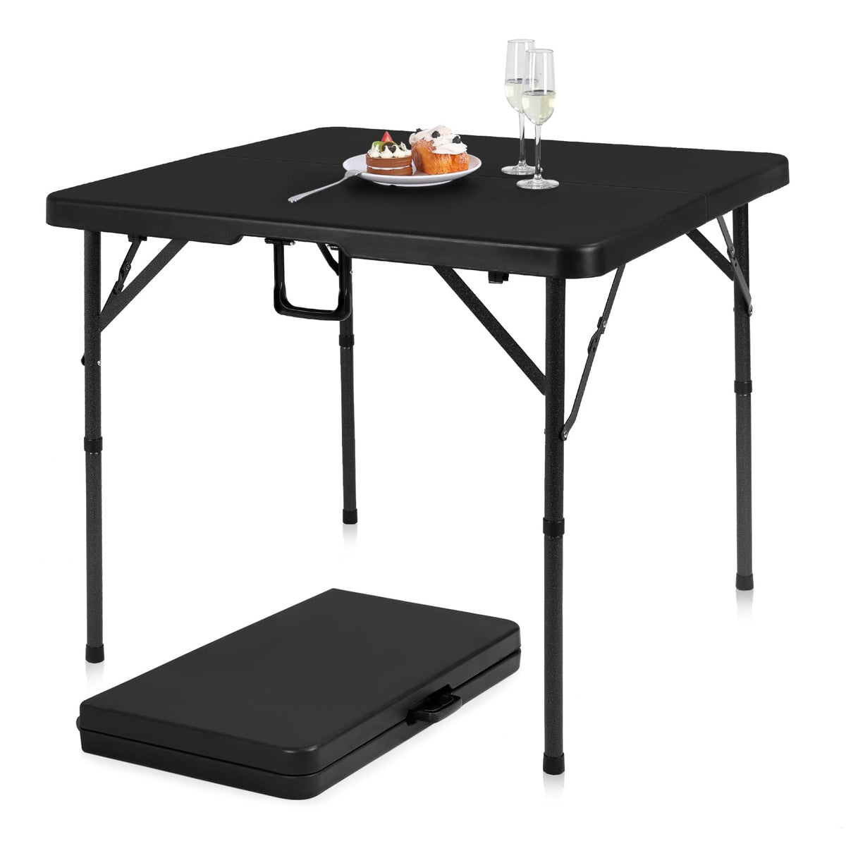 34" Black Folding Card Table W889