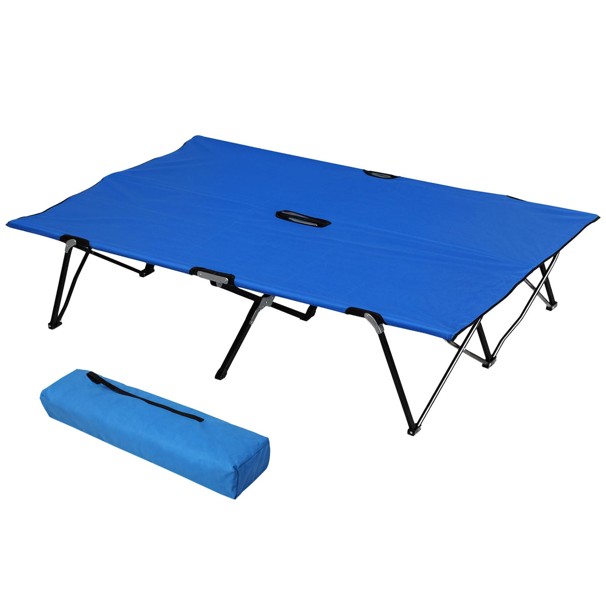2 Person Folding Camping Cot with Carry Bag S34665
