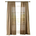 Soft Burlap Natural Tan Rod Pocket Window Curtain Panel 37" x 84" N17023