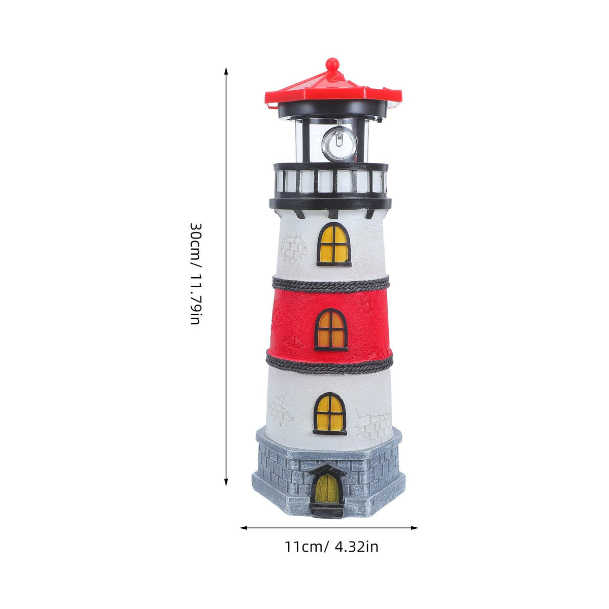 Solar Powered Waterproof LED Lighthouse Garden Statue L8953
