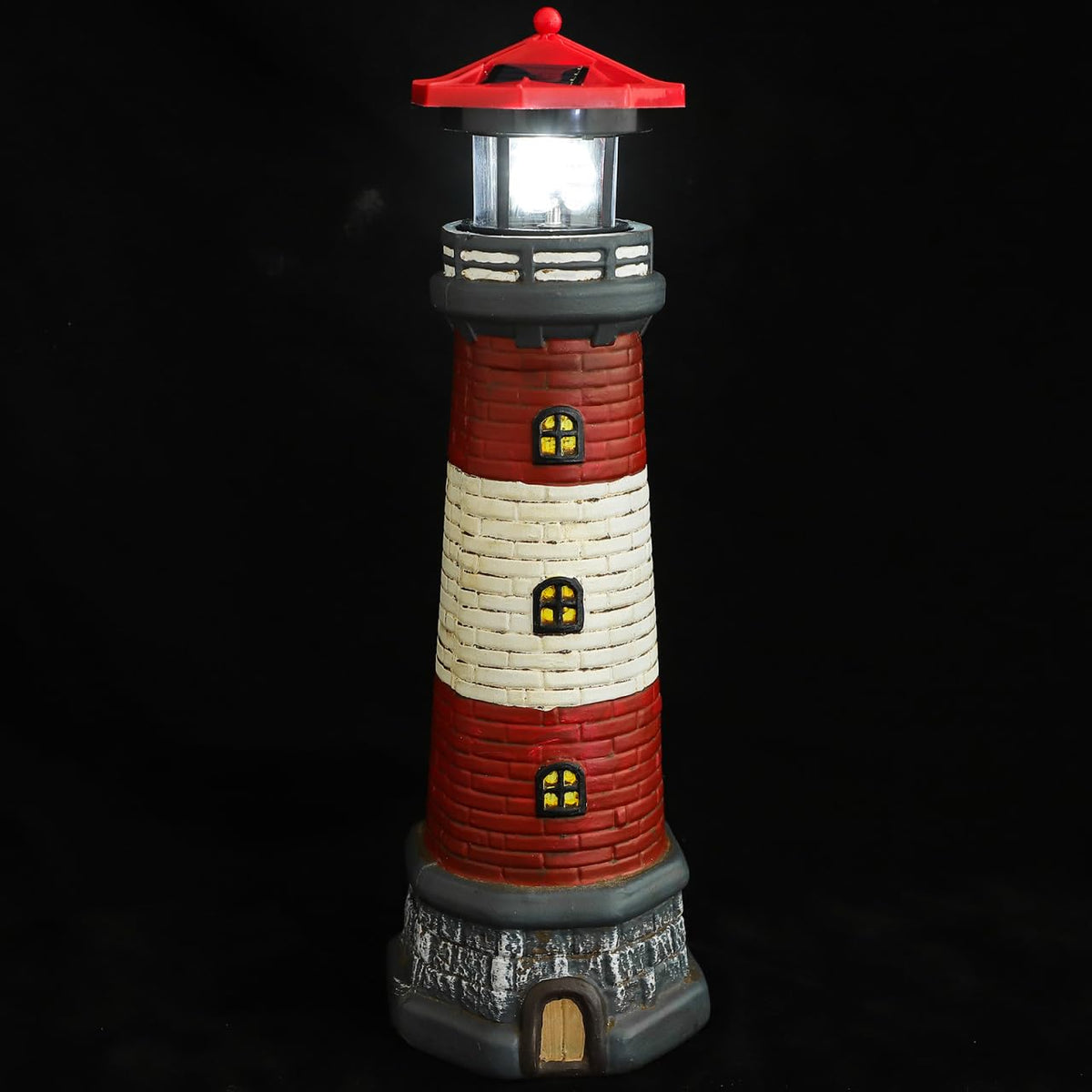 Solar Powered Lighthouse Statue Garden Decor L63819