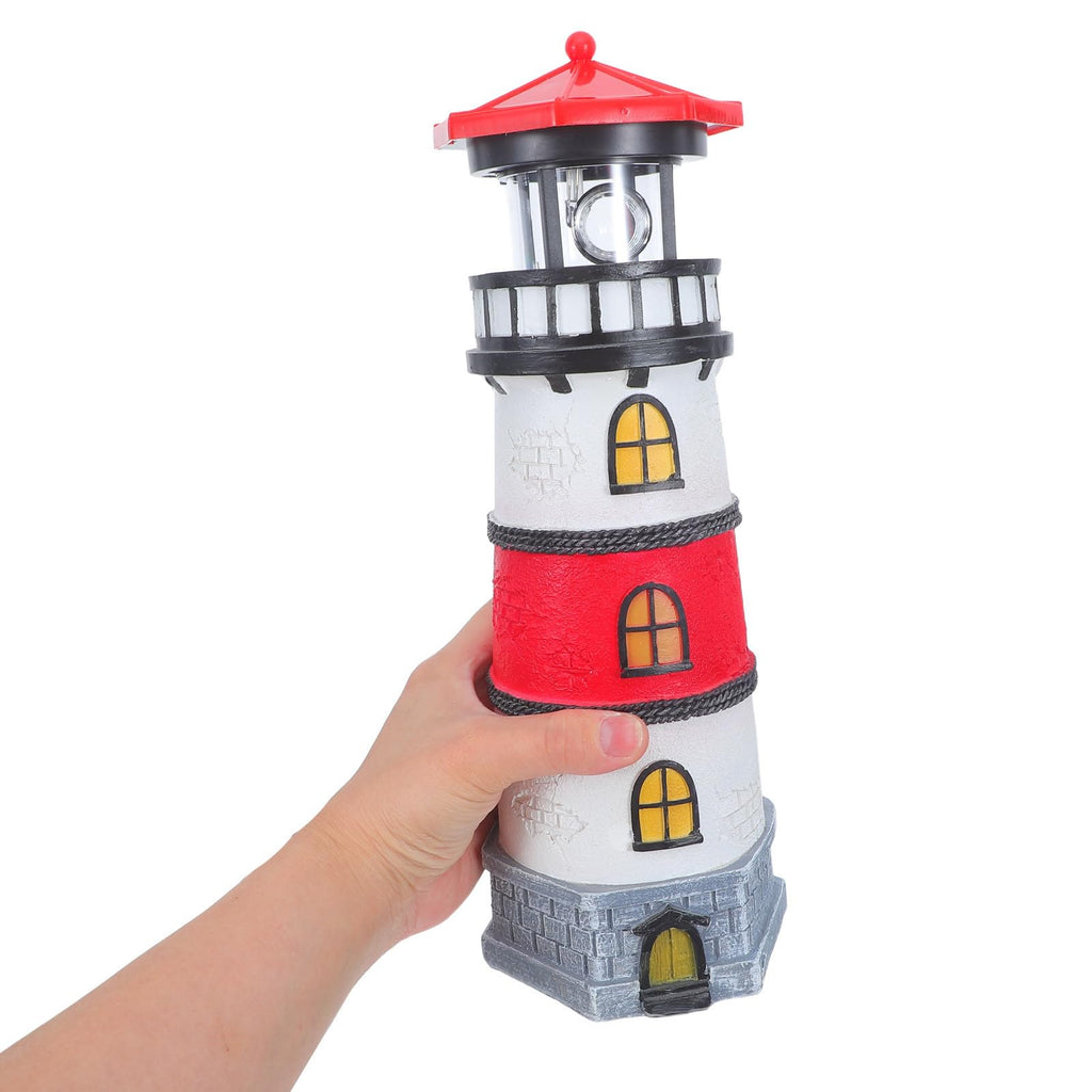Solar Powered Waterproof LED Lighthouse Garden Statue L8953