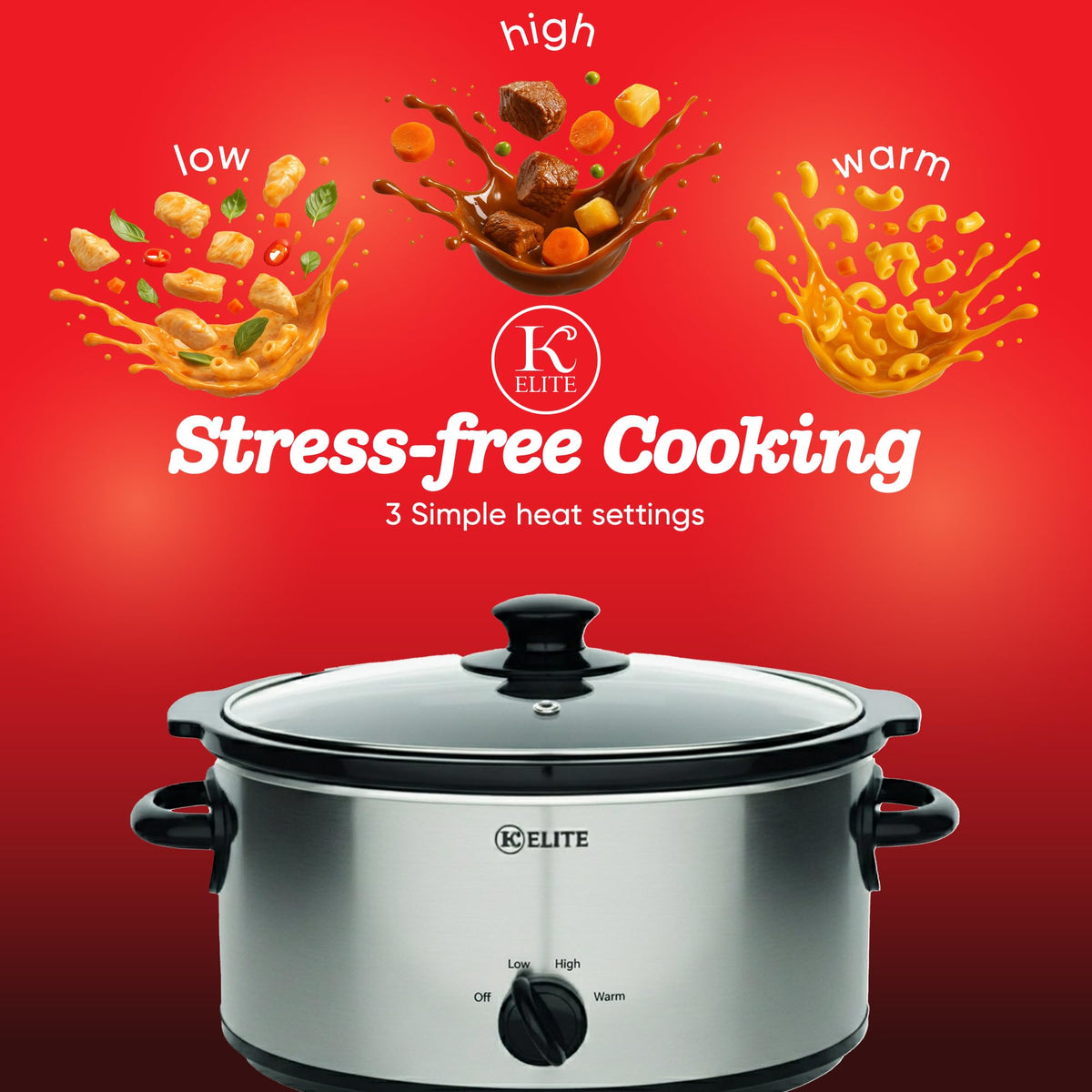 Stainless Steel 5 Quart Slow Cooker V877