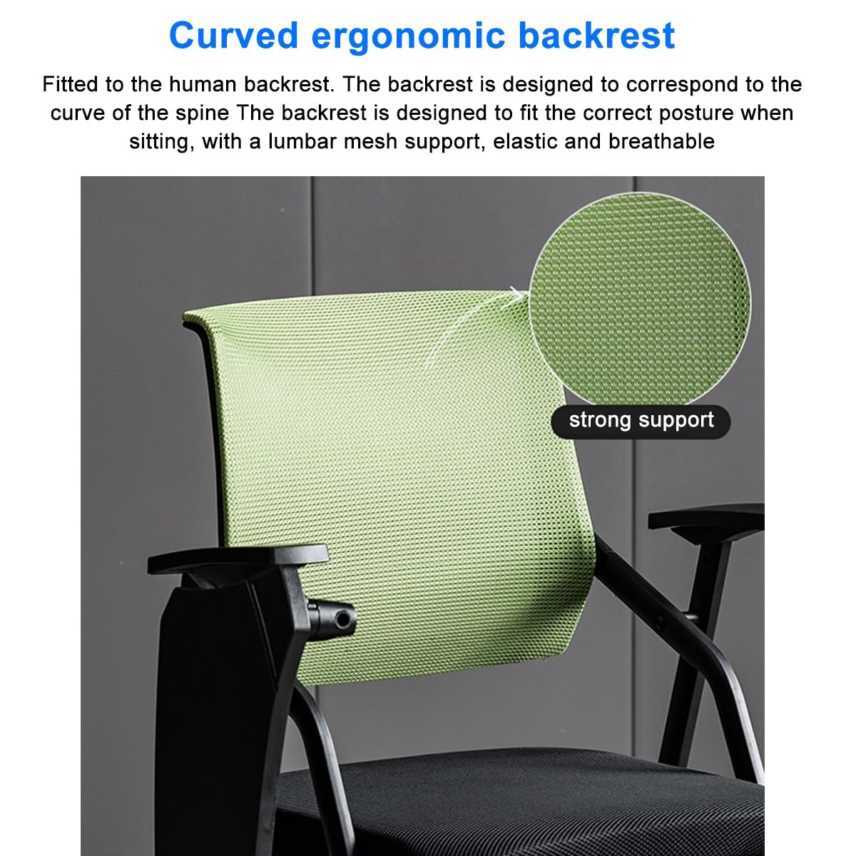 Foldable Mesh Office Chair with Writing Board C6893