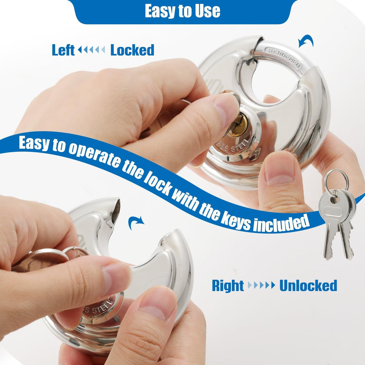 Keyed-Alike Disc Padlock 4-Pack Y574894