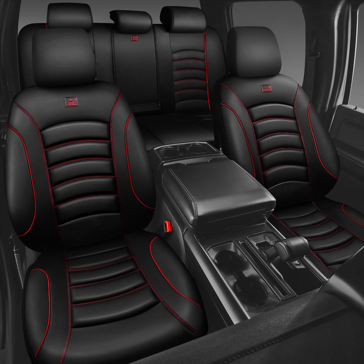 3D Foam PU Leather Car Seat Covers Full Set C89548