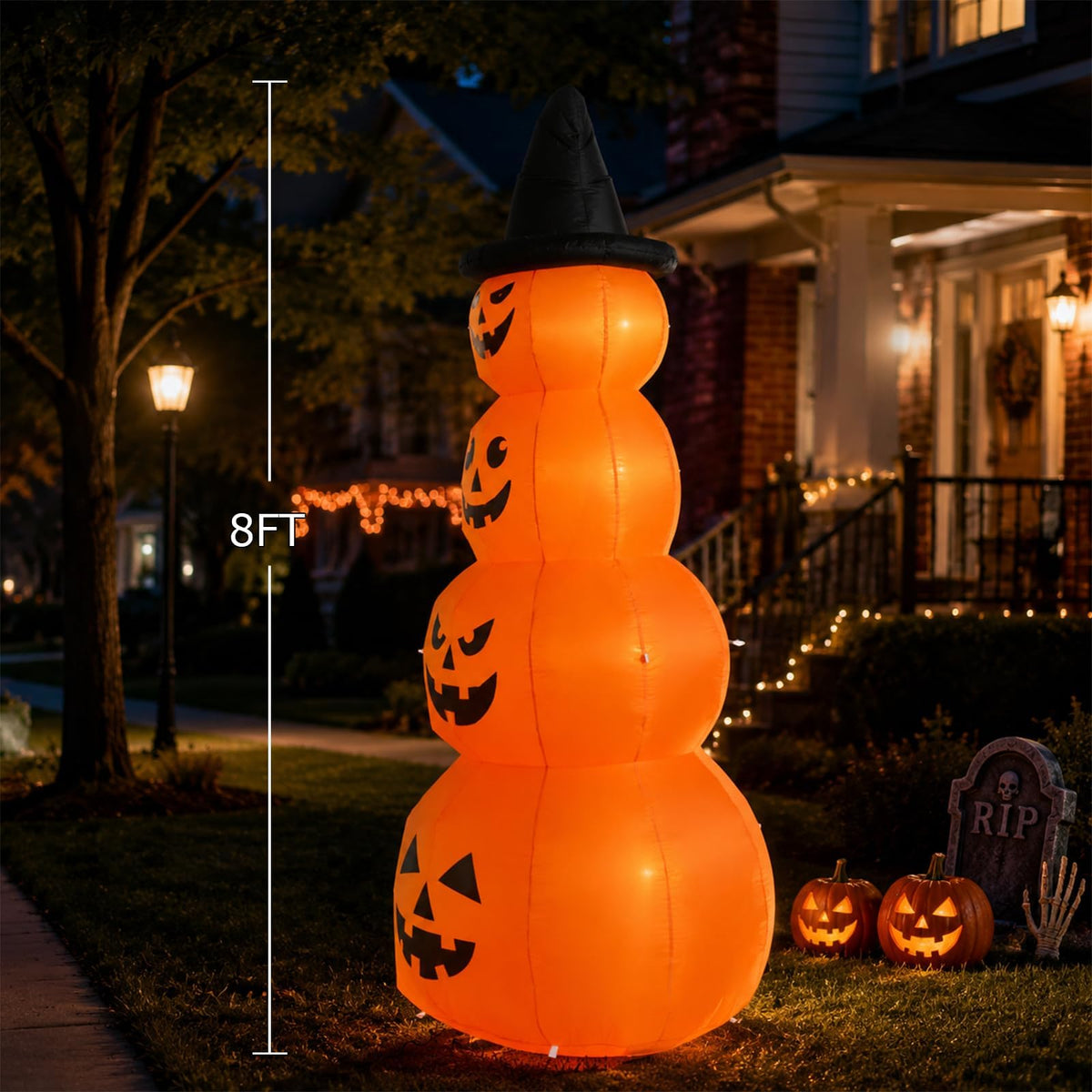 8FT Inflatable Stacked Pumpkins Q11221