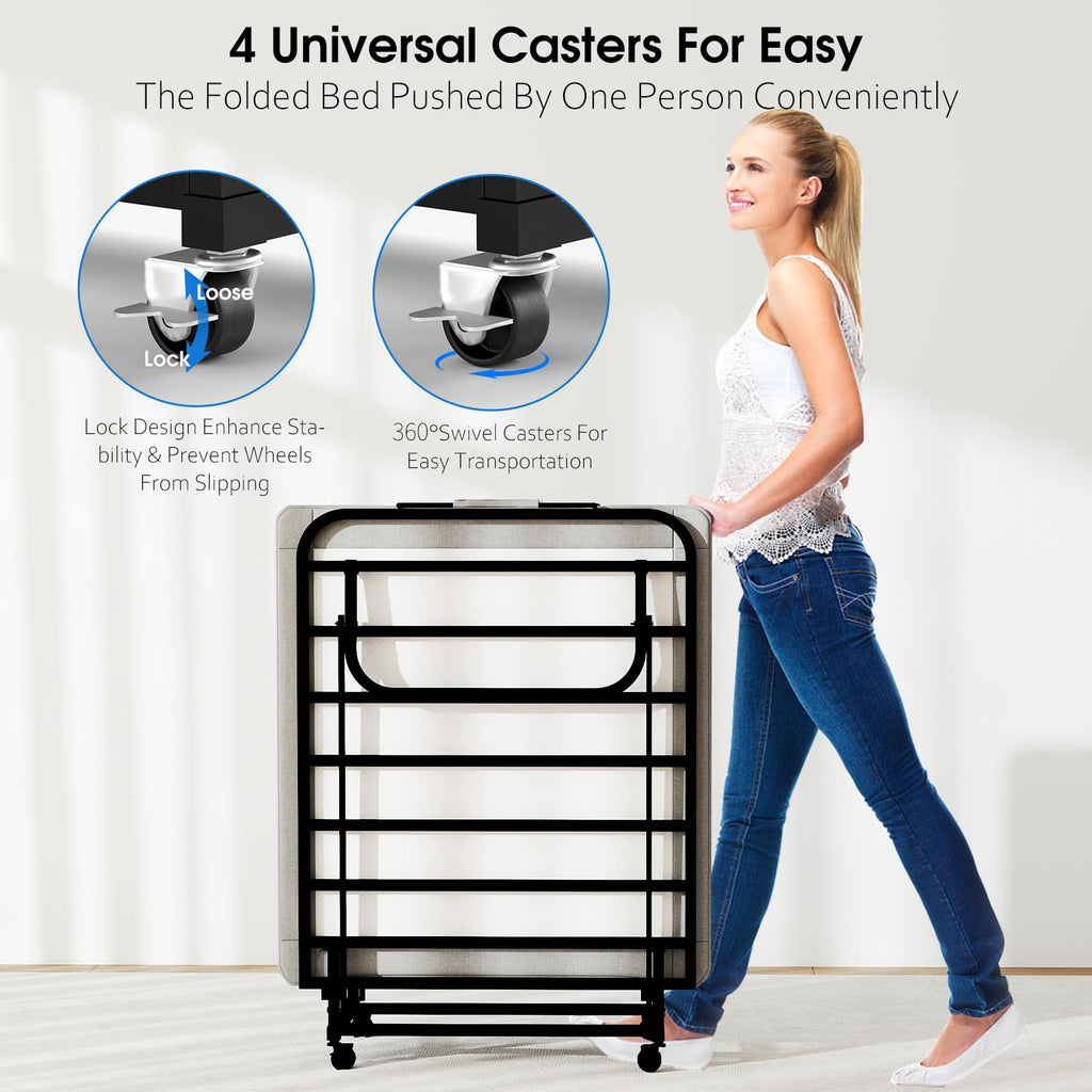 Folding Bed with Mattress F217171