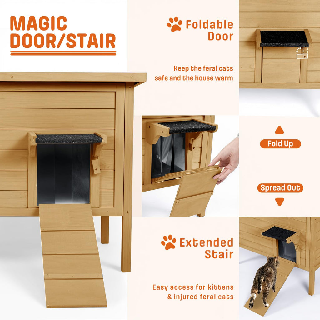 Large Insulated Weatherproof Outdoor Cat House A785