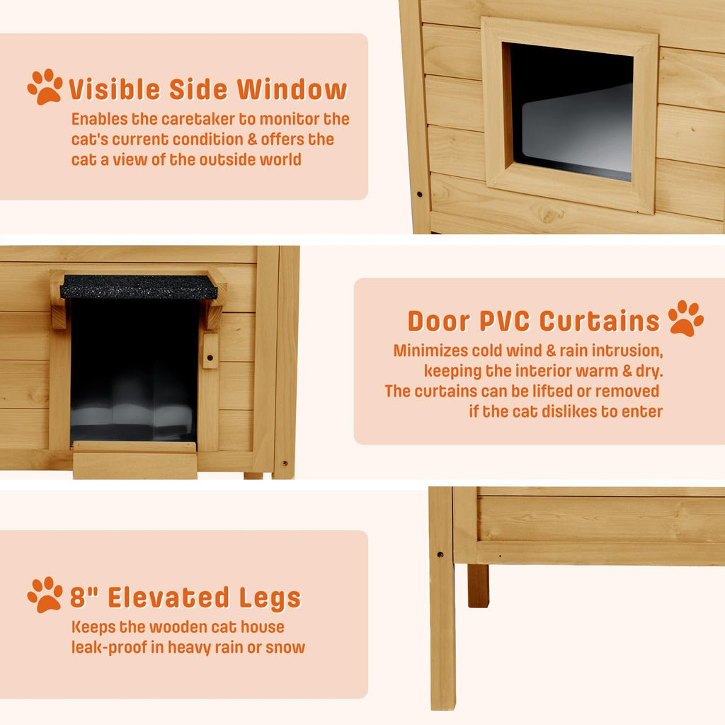 Large Insulated Weatherproof Outdoor Cat House A785