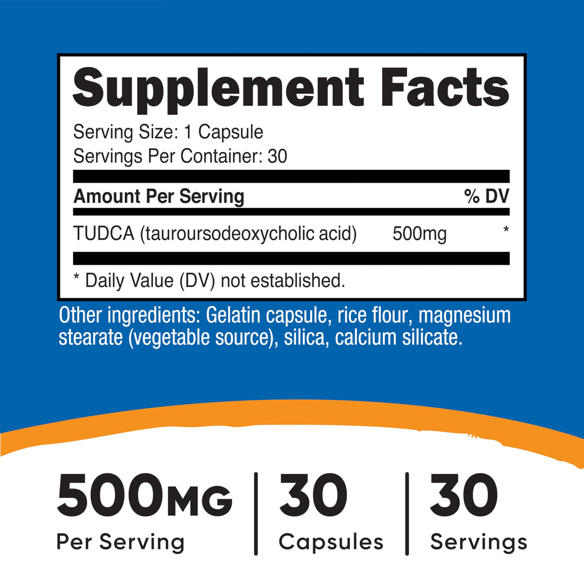 Tudca 500mg 30 Capsules Gluten Free S327