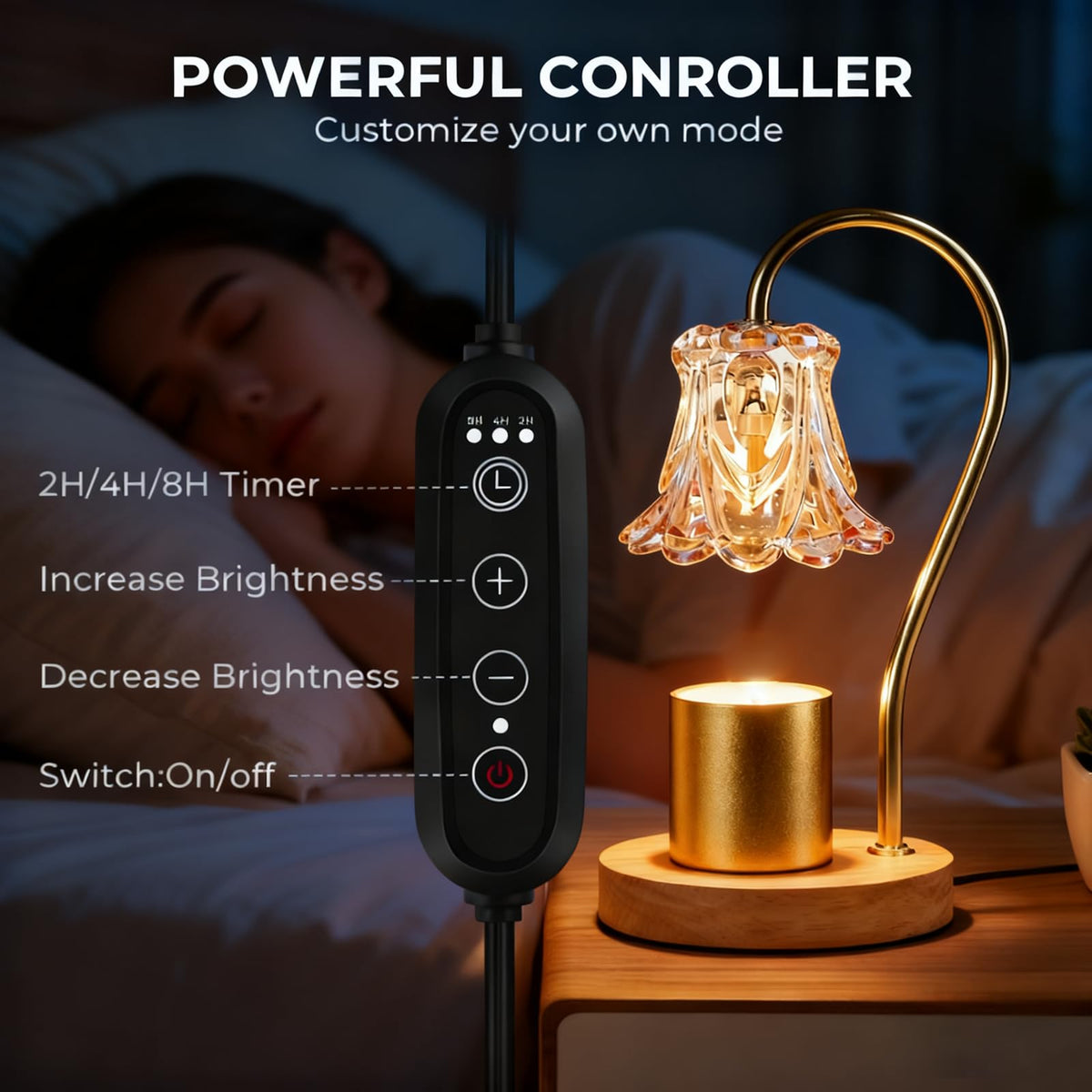 Candle Warmer Lamp with Timer Dimmable M385
