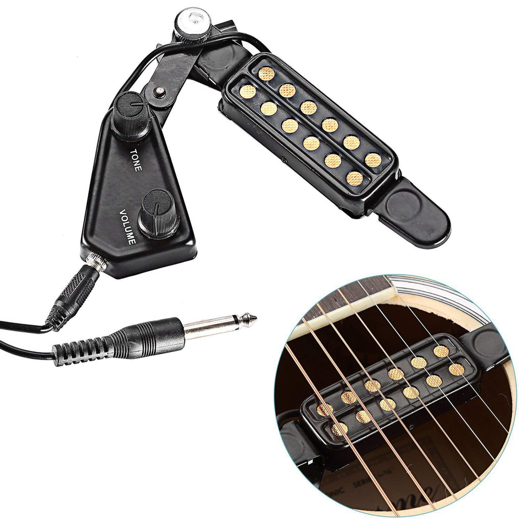 12 SoundHole Acoustic Guitar Pickup with Tone and Volume Control U465429
