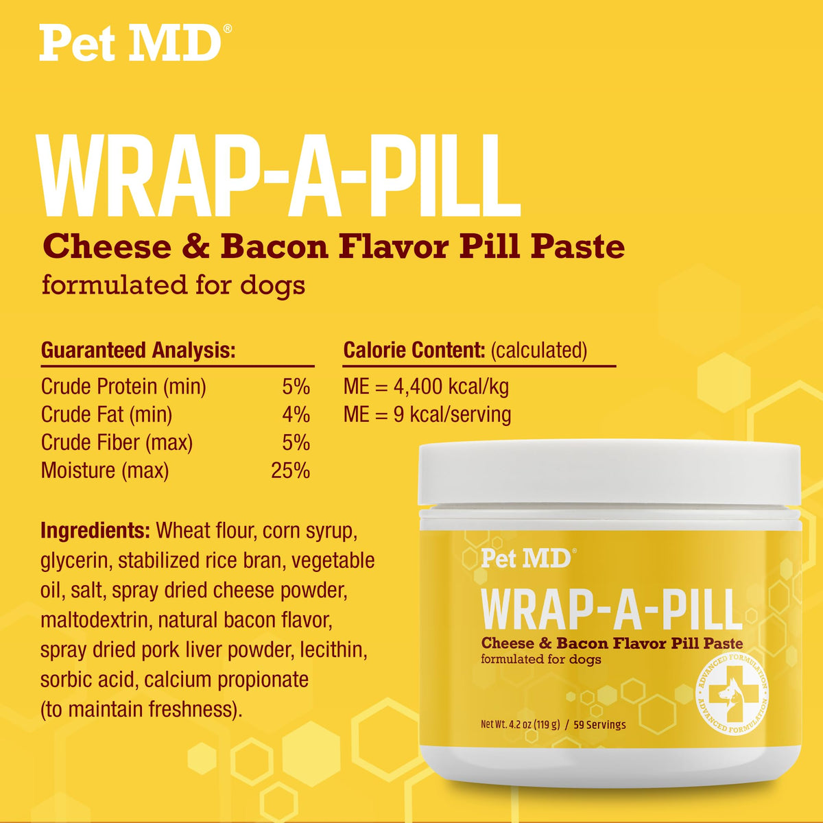 Cheese & Bacon Flavor Pill Paste for Dogs 4.2 oz F124