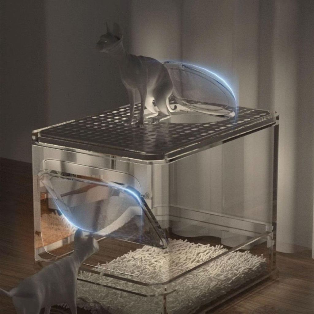 Foldable Covered Cat Litter Box with Scoop D241