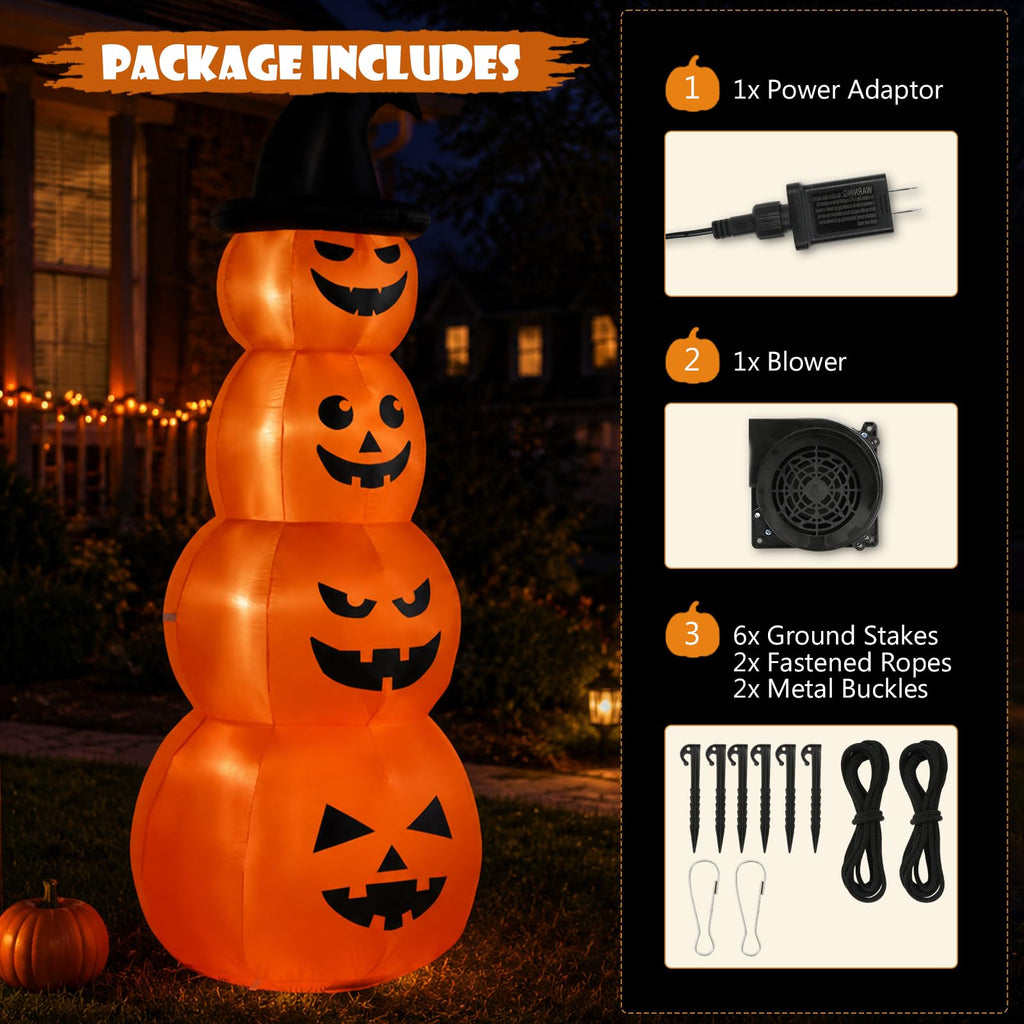 8FT Inflatable Stacked Pumpkins Q11221