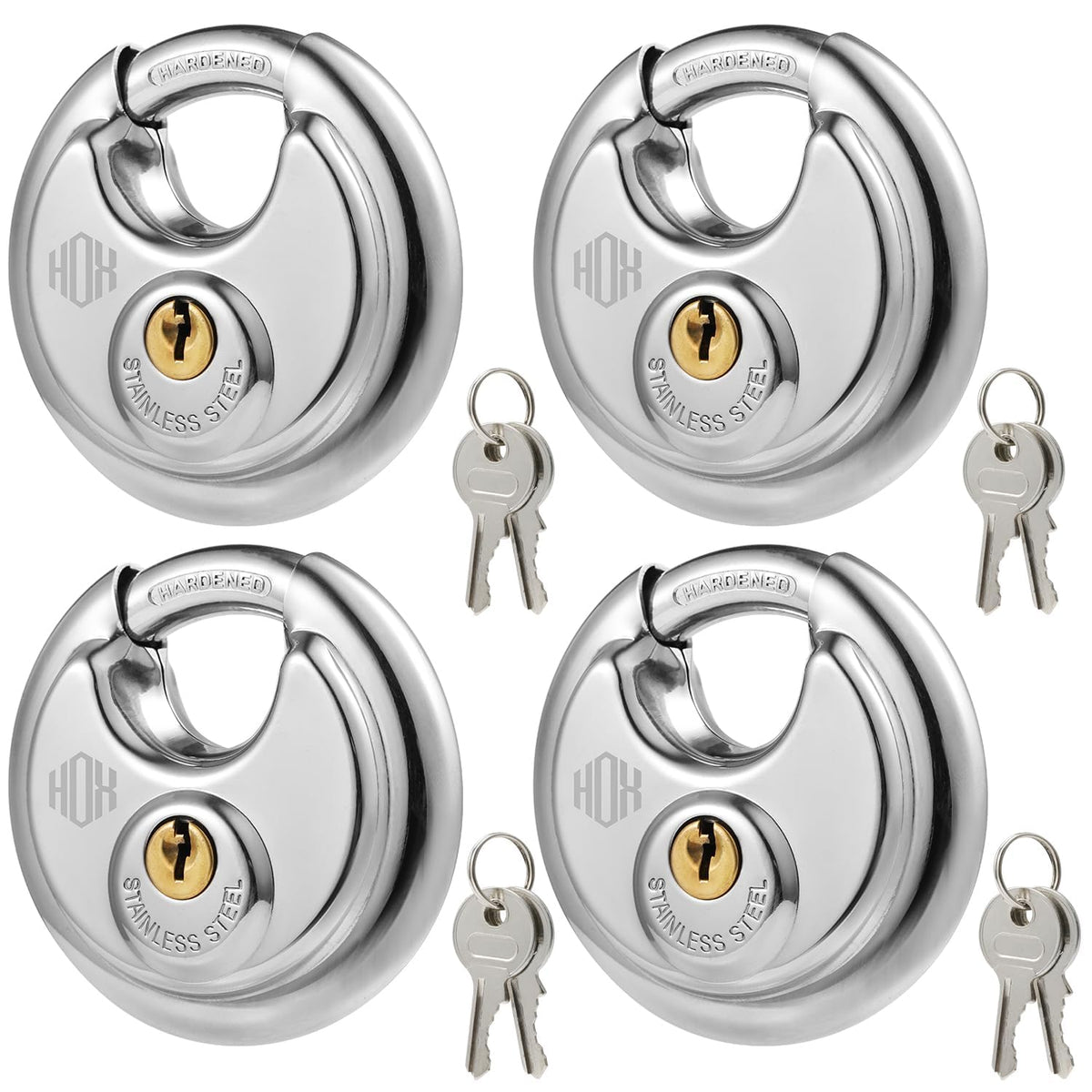 Keyed-Alike Disc Padlock 4-Pack Y574894