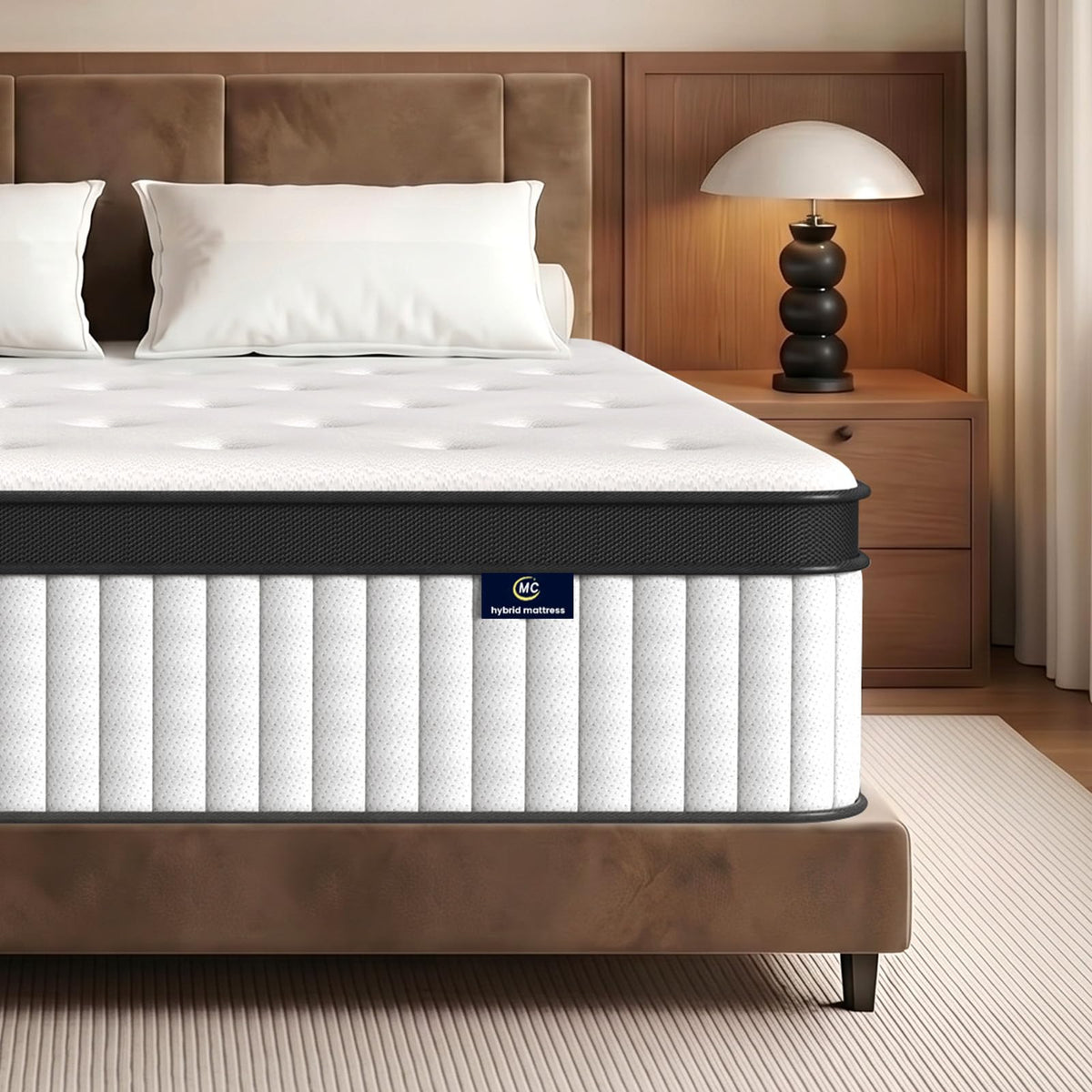 12 Inch Fiberglass Free Hybrid Mattress L931990