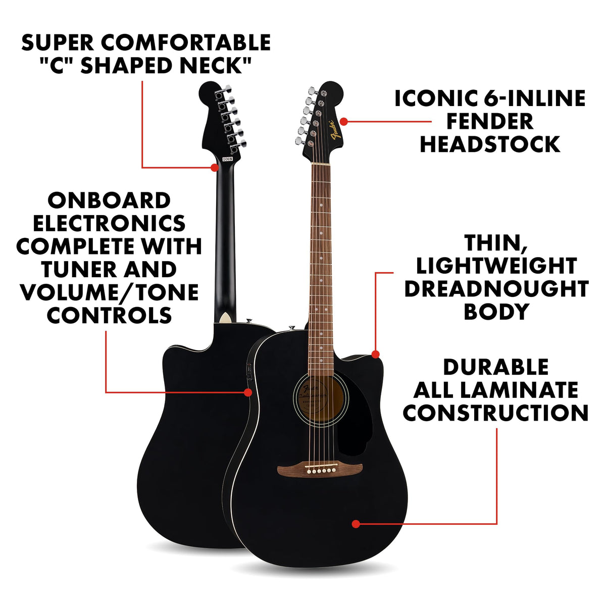 Black Acoustic Guitar L70308