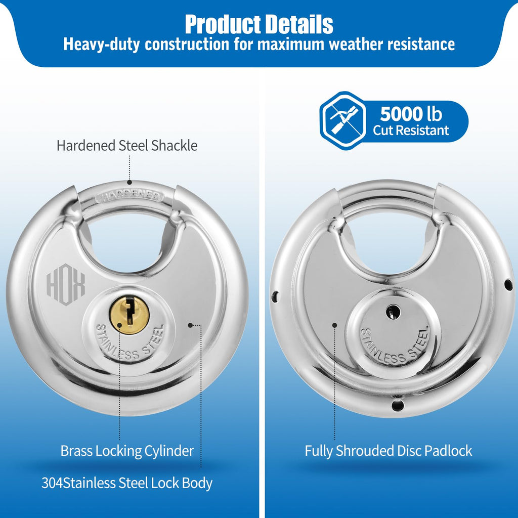 Keyed-Alike Disc Padlock 4-Pack Y574894