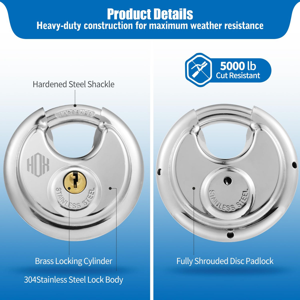 Keyed-Alike Disc Padlock 4-Pack Y574894